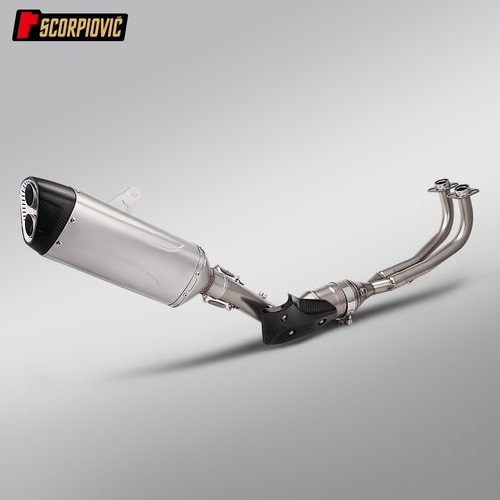 摩托踏板车TMAX560 TMAX530双氧口带鼓前段排气管尾段套装17-26年