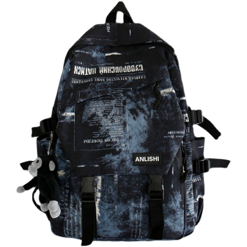 BACKPACK MENS BACKPACK EUROPEAN AND AMERICAN FASHION HIGH SCHOOL COLLEGE STUDENTS JUNIOR HIGH SCHOOL STUDENTS 2024 NEW TREND INS SCHOOLBAG BOYS