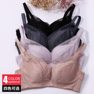 无钢圈聚拢文胸收副乳薄款 性感调整型小胸舒适文胸女士内衣70c85a