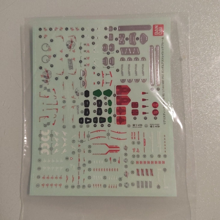 万代 RG红异端 1/144 红异端高达敢达 原装贴纸 胶贴 拼装模型