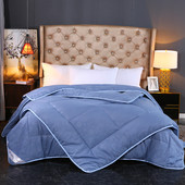 二合一子母被拉链款 加厚大豆棉被整张棉填充贴身保暖不起坨宿舍被