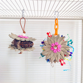 玄凤牡丹小太鹦鹉啃咬玩具杨桃棕榈叶花解闷益智鸟笼装 饰用具小鸟