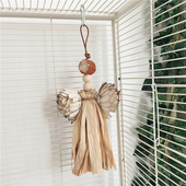 鹦鹉啃咬解闷通草花玩具牡丹玄凤小太天然磨嘴玉米皮鸟笼用具挂饰