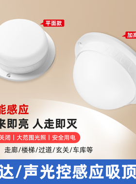 led感应灯楼梯过道吸顶灯楼道走廊阳台灯雷达人体自动感应声控灯