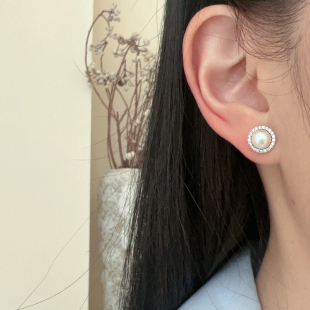 小巧 天然淡水珍珠s925银针耳钉女轻奢小众耳饰气质精致优雅耳环