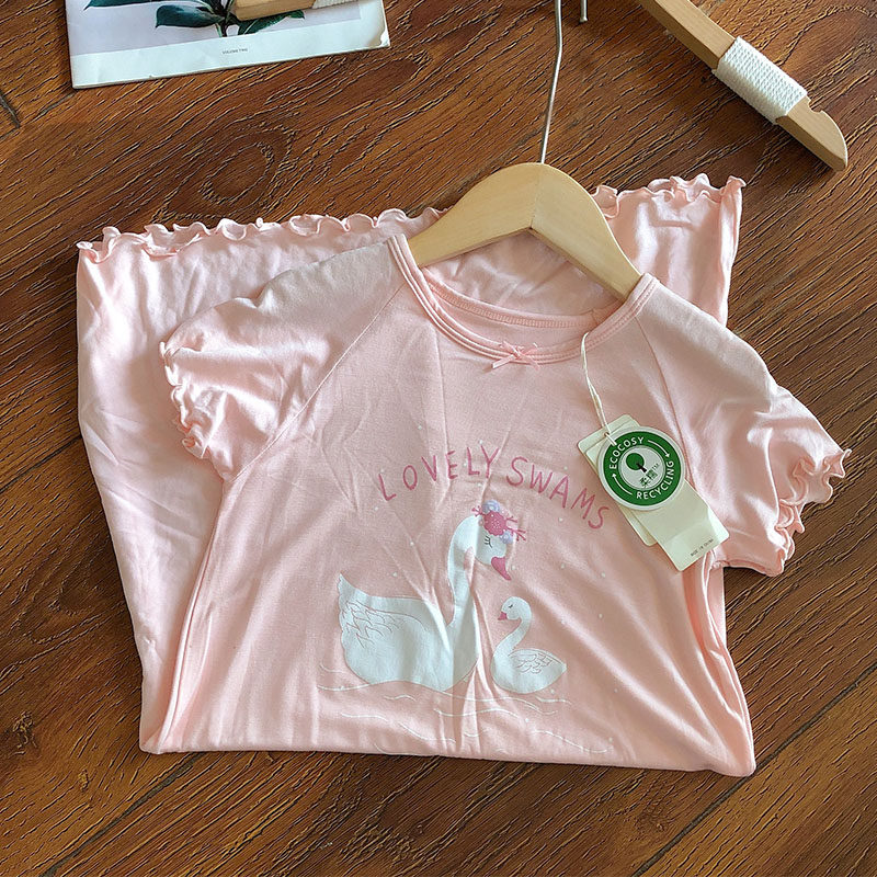 清仓~凉感 A类莫代尔女童睡裙夏季薄款女孩睡衣大码家居服连衣裙