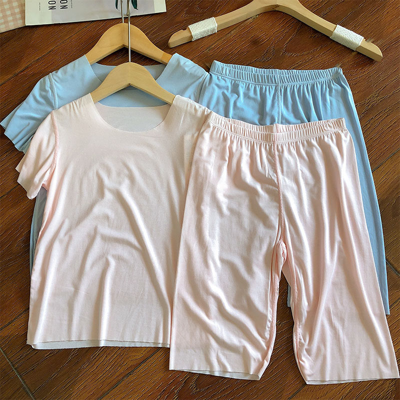 出口订单】100-175码 夏款童装儿童睡衣套装短袖短裤男女童家居服