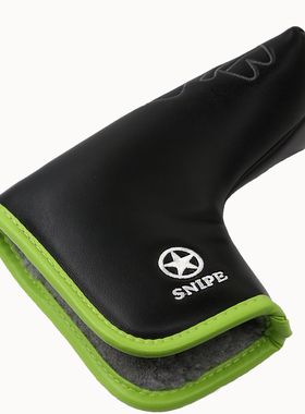 高尔夫推杆套一字L型杆头套直条球杆套 黑色小熊 日本SNIPE大阪熊