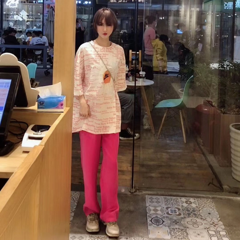 原创设计品牌铜氨丝阔腿裤女夏高腰薄款垂感冰丝宽松直筒长裤子