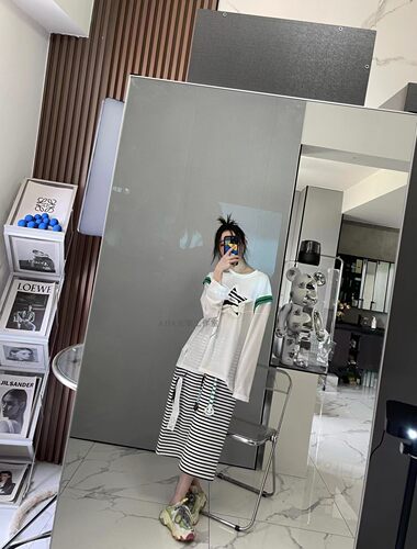 KIMSS潮牌正品2023早秋新款休闲时髦星星贴布长袖T恤轻薄防晒衣女