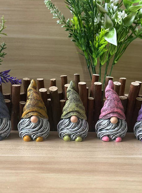 跨境新款侏儒矮人装饰品饰品家居装饰摆饰庭院摆件树脂工艺品