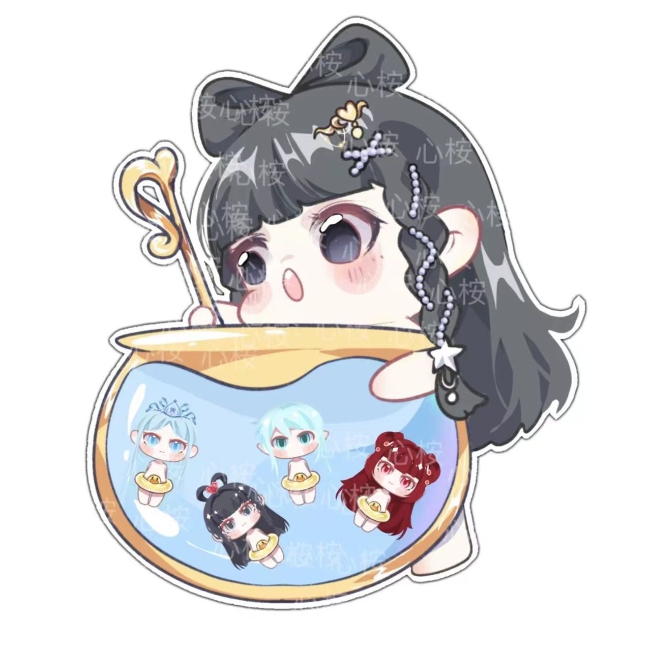 精灵梦叶罗丽爆款摇摇乐情公主默白光莹冰公主创意挂件钥匙扣