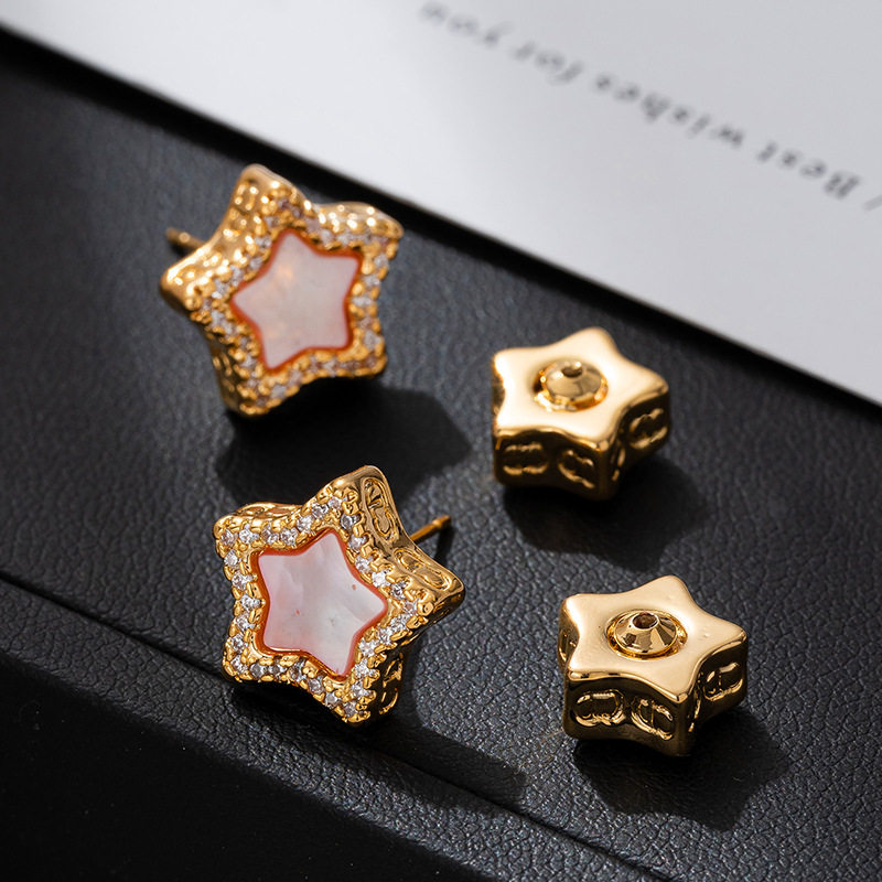 欧美星星耳环女个性轻奢2024春夏新款气质耳钉百搭流行时尚耳饰品
