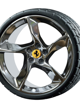 兼容乐高80290法拉利87.9 x 44mm 轮毂1# 6327546拉法积木玩具