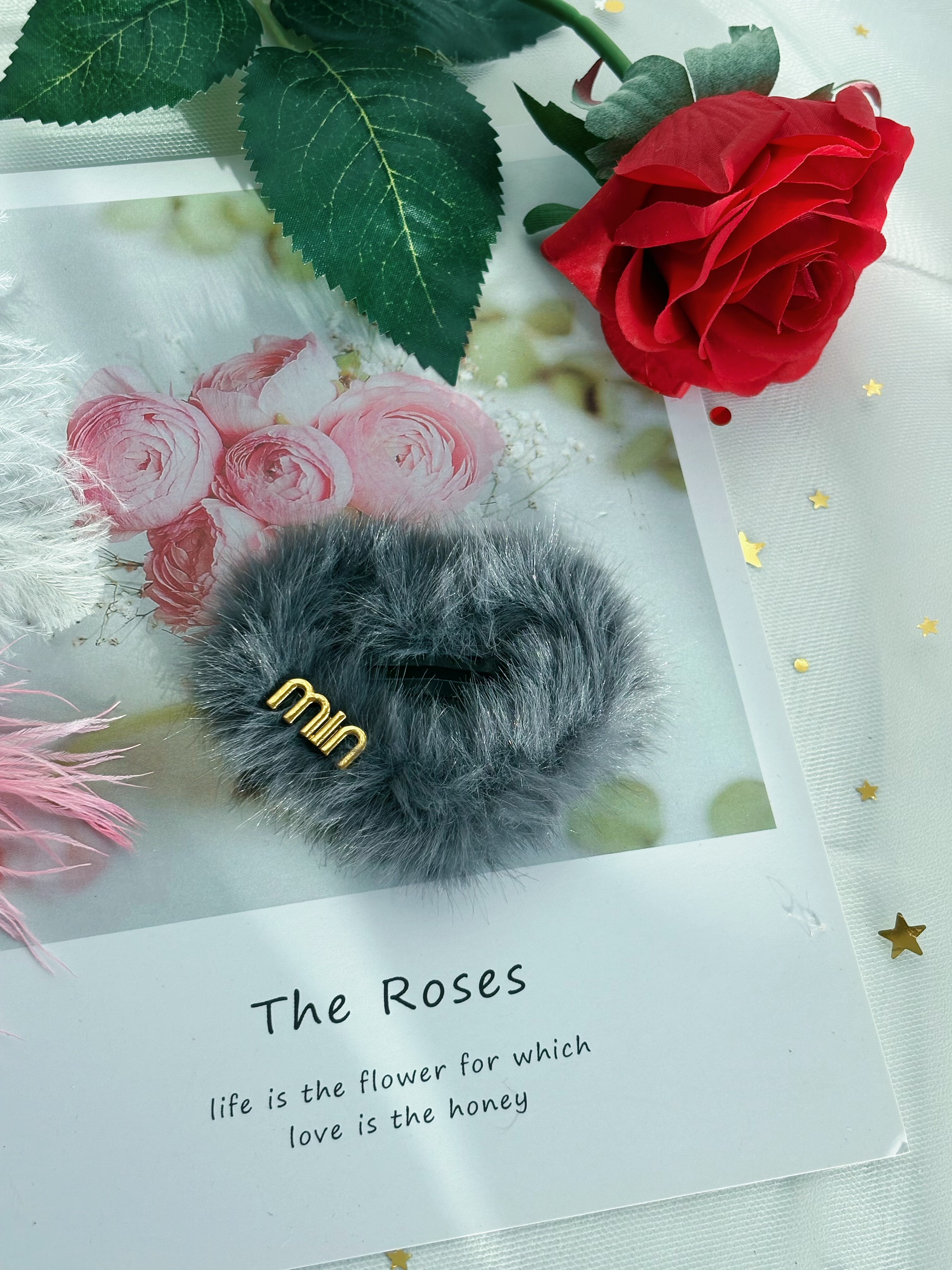 秋冬糖果色发夹甜美毛线毛绒bb夹刘海夹边夹彩色爱心发卡碎发夹