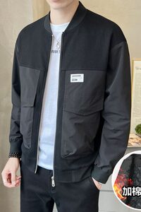 冬季加棉加厚二棉夹克 棒球领休闲韩版薄棉袄外套JK2033加棉-P130图片