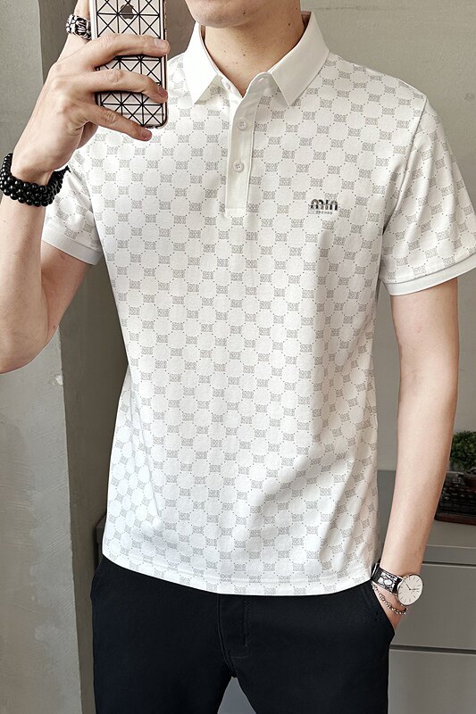 春季新款男士短袖T恤时尚百搭休闲上衣潮牌半袖POLO衫PL68621-P63,男装Polo衫,电商A239