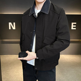 秋季牛仔翻领拼接假两件夹克男休闲百搭外套潮流上衣JK505-P138，男装夹克，电商A239