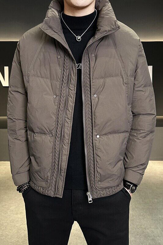 冬季短款立领标羽绒服男工艺款加厚面包服保暖外套Y201-P220,男装羽绒服,电商A239