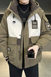 冬季店主风新款工装羽绒服男中长款冲锋衣保暖羽绒外套Y3611-P245图片