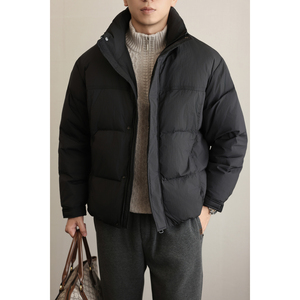 老钱风标加厚白鸭绒立领羽绒服男士短款潮牌休闲外套Y5511-P195图片