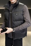 短款立领羽绒马夹男休闲日系面包服保暖外套马甲背心M75-P110，男装背心/马甲，电商A239