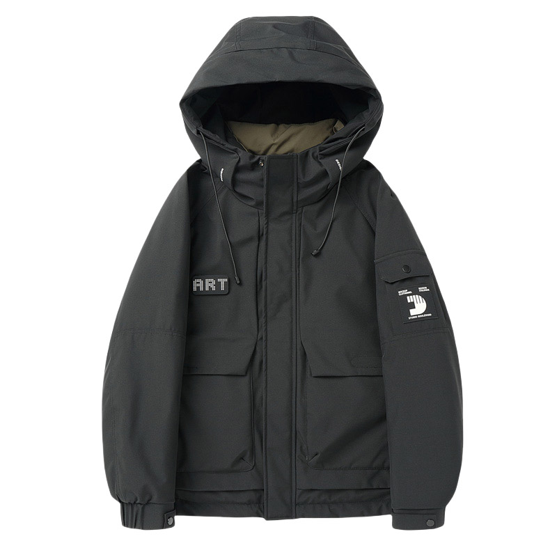 冬季新款店主工装羽绒服男短款冲锋衣保暖羽绒外套Y128-P200,男装羽绒服,电商A239