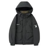 冬季新款店主工装羽绒服男短款冲锋衣保暖羽绒外套Y128-P200，男装羽绒服，电商A239