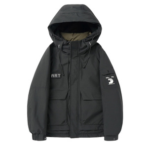 冬季新款店主工装羽绒服男 短款冲锋衣保暖羽绒外套Y128-P200图片