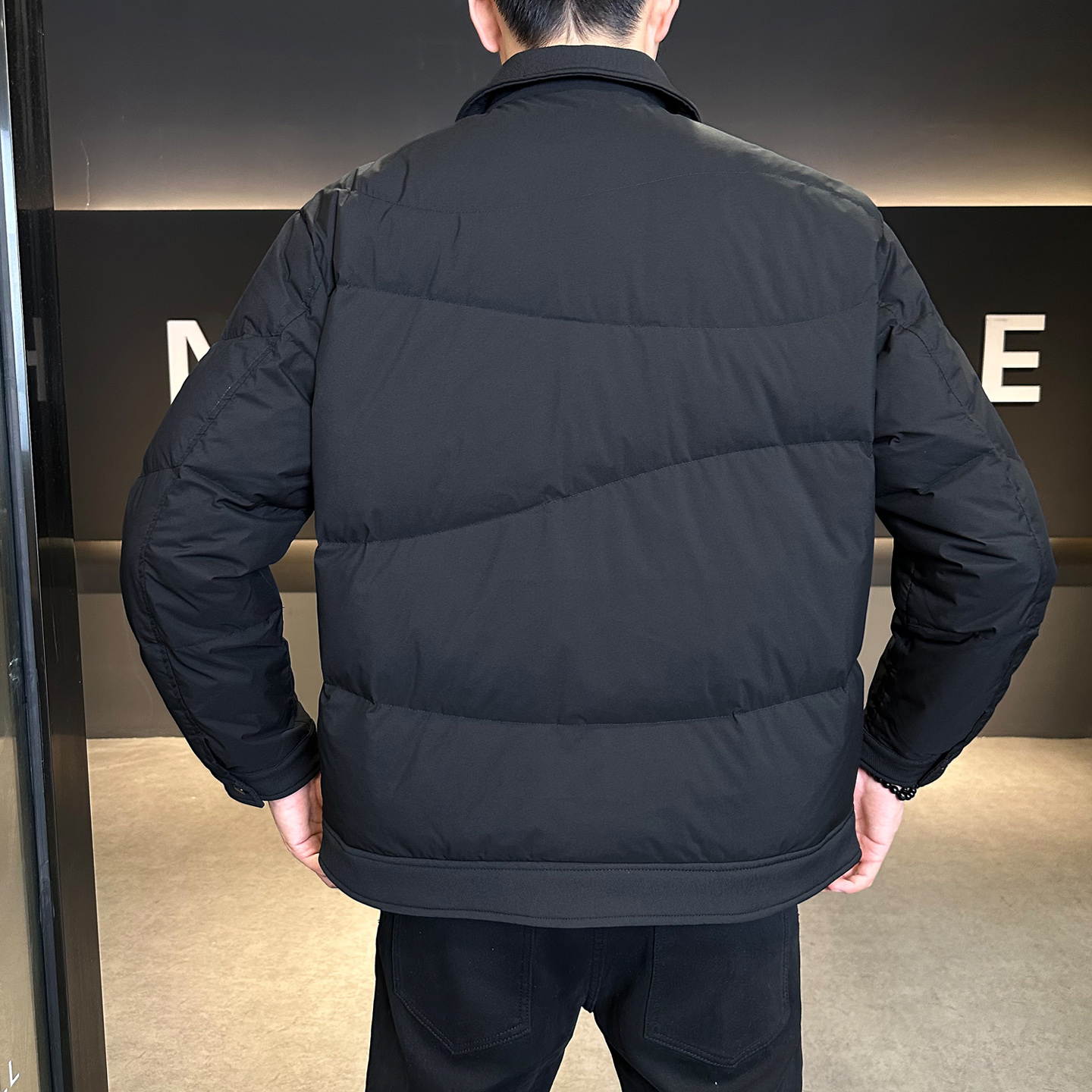标轻薄羽绒服男工装风冬季潮流翻领短款外套男士夹克Y809-P165，男装夹克，电商A239