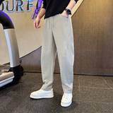 黑色直筒卫裤男宽松运动裤高级感休闲长裤潮流K26169-P69，男装休闲裤，电商A239