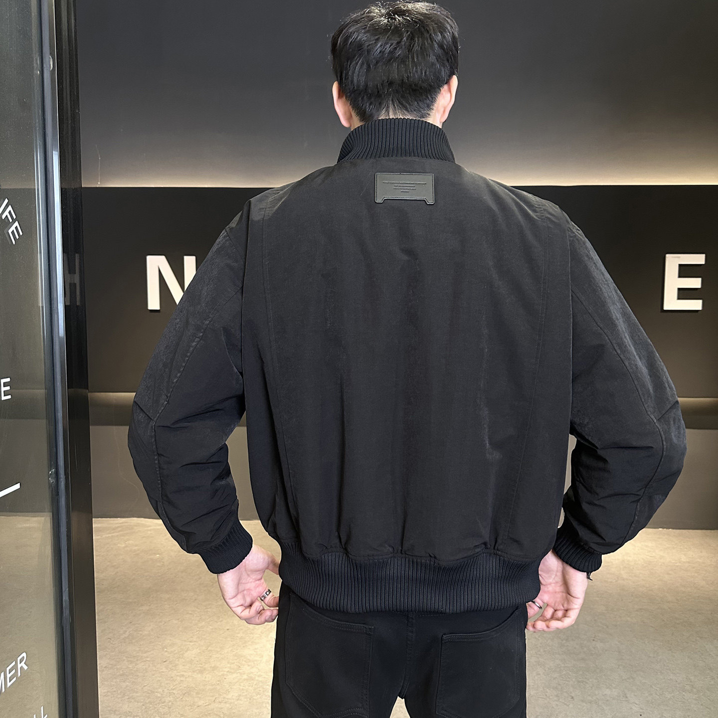 标90立领羽绒服百搭潮流高级感针织拼接廓形羽绒衣Y2551-P265,男装羽绒服,电商A239