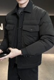 羽绒服男冬季潮流翻领短款外套男士衬衫款羽绒外衣Y6685-P170，男装羽绒服，电商A239