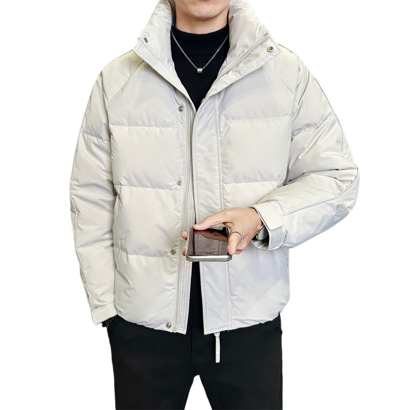 冬季男士立领羽绒服百搭潮流简约纯色休闲感蓬松羽绒衣Y2586-P235,男装羽绒服,电商A239