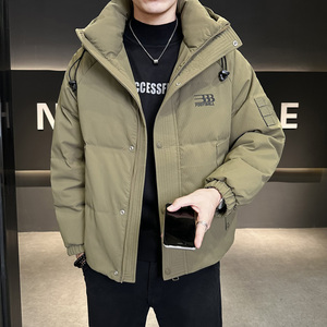 冬季店主风新款连帽标羽绒服男 短款保暖羽绒外套Y11622-P248图片