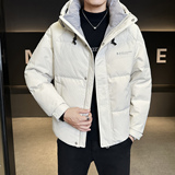 冬季店主风新款连帽标羽绒服男短款保暖羽绒外套Y12006-P265，男装羽绒服，电商A239