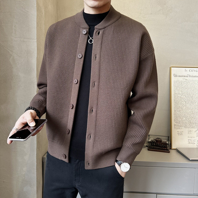 羊毛针织开衫春季韩版潮流毛衣外套男士休闲百搭上衣K9215-P150，男装针织衫/毛衣，电商A239