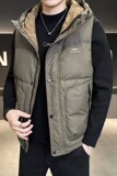 短款连帽羽绒马甲男休闲日系面包服保暖外套马夹背心M76-P125，男装背心/马甲，电商A239