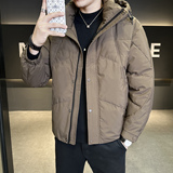 冬季店主风新款连帽标羽绒服男短款保暖羽绒外套Y172-P210，男装羽绒服，电商A239