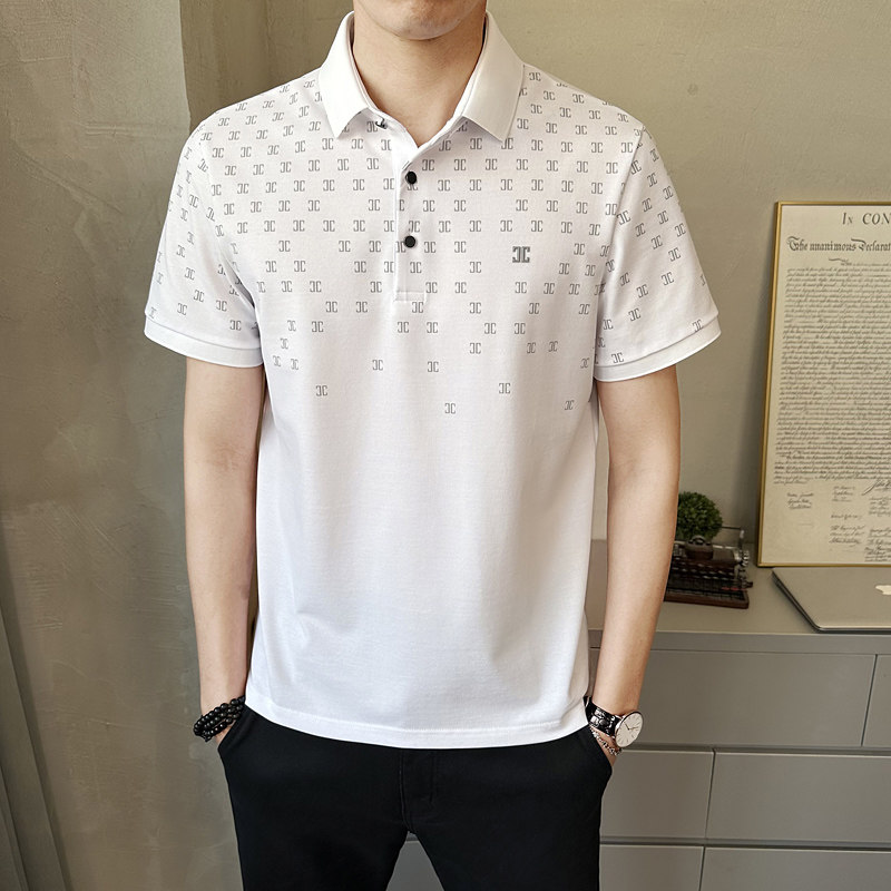 新款男士翻领短袖POLO衫时尚百搭休闲上衣T恤潮PL9008-P65,男装Polo衫,电商A239