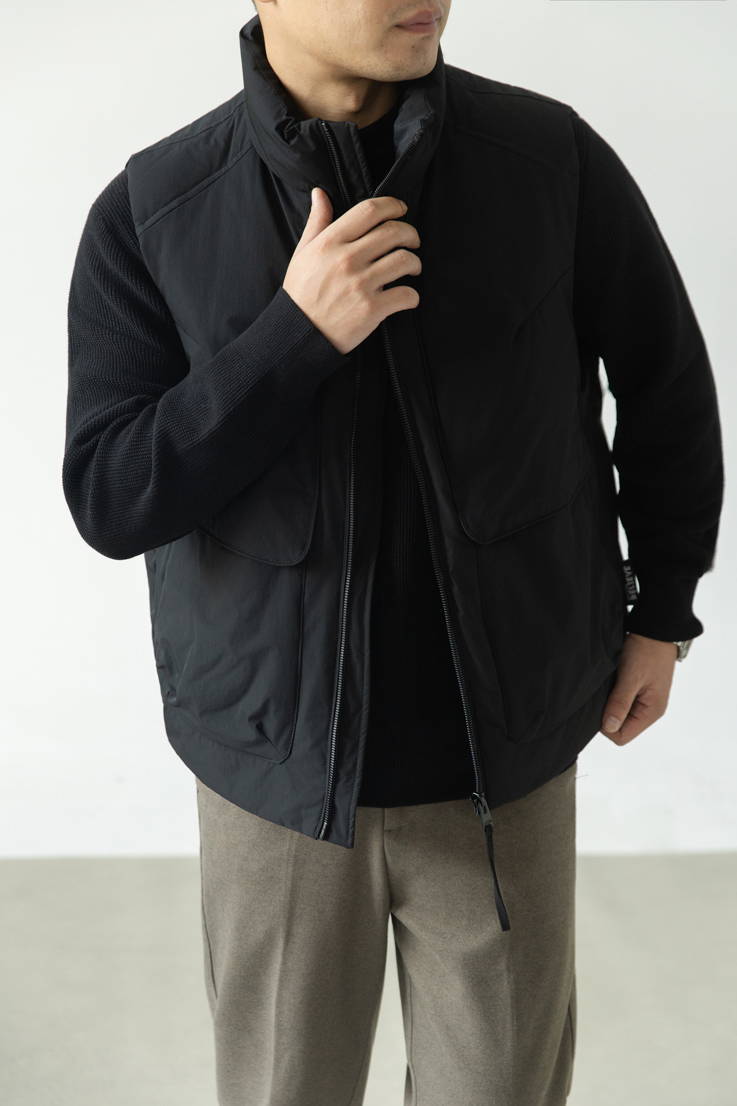 老钱风标羽绒马甲男冬季宽松潮牌保暖外套羽绒服背心M159-P125,男装背心/马甲,电商A239