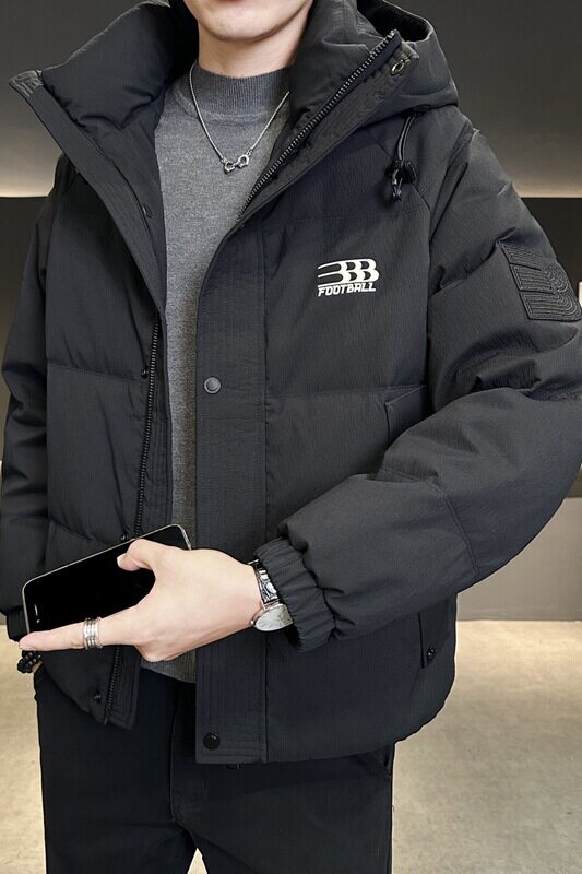 冬季店主风新款连帽标羽绒服男短款保暖羽绒外套Y11622-P248,男装羽绒服,电商A239