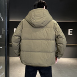 冬季店主风新款连帽标羽绒服男短款保暖羽绒外套Y2516-P210，男装羽绒服，电商A239