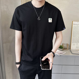 夏季时尚男士短袖t恤休闲圆领半袖体恤青年百搭上衣T20618-P48，男装T恤，电商A239