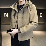 春季潮牌连帽工装夹克冲锋衣外套男潮流帅气休闲上衣服JK77-P120,男装夹克,电商A239, 春季潮牌连帽工装夹克冲锋衣外套男潮流帅气休闲上衣服JK77-P120,男装夹克,电商A239,