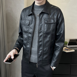 春季短款皮衣 翻领外套 男韩版修身机车皮夹克 P5582-P145,男装夹克,电商A239, 春季短款皮衣 翻领外套 男韩版修身机车皮夹克 P5582-P145,男装夹克,电商A239,
