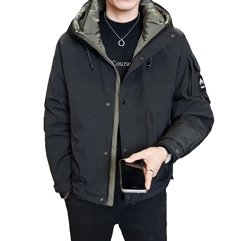 冬季新款工装羽绒服男短款保暖羽绒外套夹克YR171-P215,男装夹克,电商A239