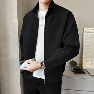 2026春季莱赛尔立领毛衣开衫男士休闲短款毛衣外套K7728-P140,30岁雪纺衫搭配图片图片