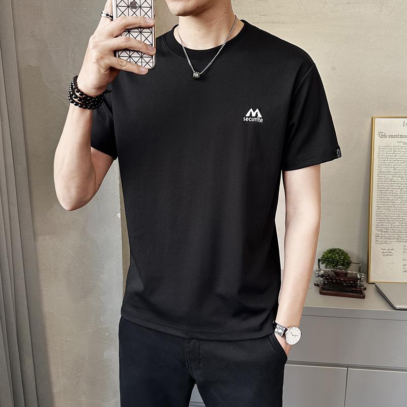 夏季时尚男士短袖t恤休闲圆领半袖体恤青年百搭上衣T96605-P38,男装T恤,电商A239