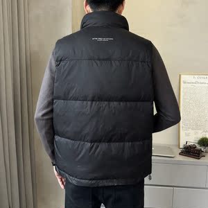 短款立领羽绒马夹男 休闲日系面包服保暖外套马甲背心M03-P110图片